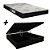 Cama Box Baú Bipartido Casal + Colchão Portobel Viena D23 54x138x188 - Imagem 1