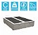 Base Cama Box Baú Bipartido Casal Couro Sintético Branco 43x138x188 - Imagem 2