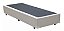 Base Cama Box Solteiro Couro Sintético Bege 40x88x188 - Imagem 1