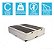 Base Cama Box Baú Blindado Bipartido Casal Suede Bege 43x138x188 - Imagem 2