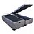 Base Cama Box Baú Blindado Bipartido Casal Suede Cinza 43x138x188 - Imagem 3