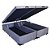 Base Cama Box Baú Blindado Bipartido King Size Suede Cinza 43x193x203 - Imagem 1