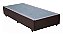 Base Cama Box Solteiro Corino Marrom 40x88x188 - Imagem 1