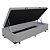 Base Cama Box Baú Solteiro Corino Cinza 43x88x188 - Imagem 1