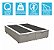 Base Cama Box Baú Bipartido Queen Size Corino Branco 43x158x198 - Imagem 2
