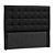 Cabeceira Sonho Clean King 1,95m Em Corino Preto - Imagem 1