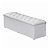 Kit Baú Recamier + Cabeceira Sonho Casal Corino Branco - Imagem 3