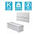 Kit Baú Recamier + Cabeceira Sonho King Corino Branco - Imagem 3
