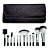 Kit com 12 Pincéis Macrilan Para Maquiagem KP1-5E - Imagem 1