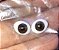 OLHOS - PAR DE OLHOS DE VIDRO OVAL 12'' CASTANHO- MATERIAL REBORN - TUDO PARA REBORN - Imagem 1