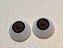 OLHOS - PAR DE OLHOS DE ACRILICO 22MM CASTANHO 434- TUDO PARA REBORN - Imagem 2