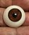 OLHOS - PAR DE OLHOS DE ACRILICO 22MM CASTANHO 676 - TUDO PARA REBORN - Imagem 1
