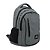 MOCHILA BÁSICA EM POLIÉSTER - M-086 - GRAFITE/PRETO - Imagem 1