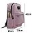 MOCHILA FEMININA BÁSICA EM POLIÉSTER MESCLA - M-133 - ROSA - Imagem 5