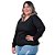 Suéter City Lady Gola V Preto Plus Size - Imagem 2