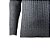 Suéter Delkor Tricot Cinza Gola Alta Masculino Plus Size - Imagem 4