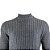 Suéter Delkor Tricot Cinza Gola Alta Masculino Plus Size - Imagem 3