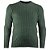 Suéter Delkor Tricot Verde Militar Canelado Masculino Plus Size - Imagem 1
