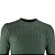 Suéter Delkor Tricot Verde Militar Canelado Masculino Plus Size - Imagem 3