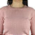Blusa Facinelli Tricot Rosa Gola Redonda Texturizado Feminino - Imagem 5