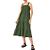 Vestido Facinelli Midi Texturizado Decote Reto Verde Feminino - Imagem 1