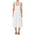 Vestido Facinelli Midi Texturizado Decote Reto Branco Feminino - Imagem 4