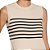 Regata Facinelli Em Tricot Canelado Listrado Gola Redonda Feminina - Imagem 6