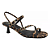 Sandália Quiz Salto Baixo Fino Animal Print Feminino - Imagem 1