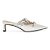 Mule Santa Lolla Verniz Glossy Salto Baixo Fino Prata Feminina - Imagem 1