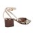 Scarpin Santa Lolla Couro Estampa Cobra Bico Fino Salto Grosso Feminino - Imagem 3