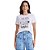 T-Shirt Doce Trama Gola Redonda Estampa Ciao Caffè Branca Feminina - Imagem 1