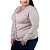 Cardigan City Lady Em Tricot Modal Gola V Plus Size Feminino - Imagem 10