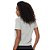 T-Shirt Doce Trama Básica Gola Redonda Cinza Claro Feminina - Imagem 3