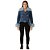 Jaqueta Jeans Ernest Forrada Gola E Punhos Pele Fake Feminina - Imagem 2