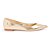 Sapatilha Santa Lolla Metalizada Ecowear Bico Fino Dourada Feminino - Imagem 1