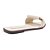 Rasteira Santa Lolla Couro Flat Bico Quadrado Tira Larga Off White Feminina - Imagem 4