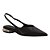 Sapatilha Santa Lolla Slingback Couro Nobre Bico Fino Preto - Imagem 2