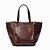 Bolsa Santa Lolla Shopper Croco Alça Ombro Marrom Dark - Imagem 2