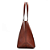 Bolsa Santa Lolla Grande Material Rustico Alça Ombro Marrom - Imagem 5