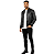 Jaqueta Janamor P.U. Casual Com Zíper Preta Masculina - Imagem 2