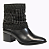 Bota Ernest Cano Curto Napa Com Strass Salto Bloco Feminina - Imagem 2