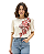 T-Shirt Floral Manga Curta Feminina - Imagem 4