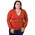 Cardigan City Lady Modal Gola V Plus Size Feminino - 658124 - Imagem 15