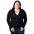 Cardigan City Lady Modal Gola V Plus Size Feminino - 658124 - Imagem 9