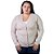 Cardigan City Lady Modal Gola V Plus Size Feminino - 658124 - Imagem 3