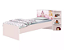 Cama De Solteiro Rosa Princesas com Cabeceira Baú e 3 Prateleiras - Imagem 1