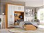 Kit 3x1 Guarda Roupa De Solteiro Moderno + Cama Acoplada + Cabeceira com Baú Interno - Imagem 11
