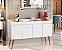 Aparador Buffet Retro Com 4 Portas Espaçoso Para Sala De Jantar Luxuoso Gd - Imagem 11
