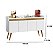 Aparador Buffet Retro Com 4 Portas Espaçoso Para Sala De Jantar Luxuoso Gd - Imagem 14