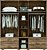 Roupeiro Casal Triplex Com Espelho Espaçoso Com 11 Portas 6 Gavetas Luxo Lon - Imagem 5
